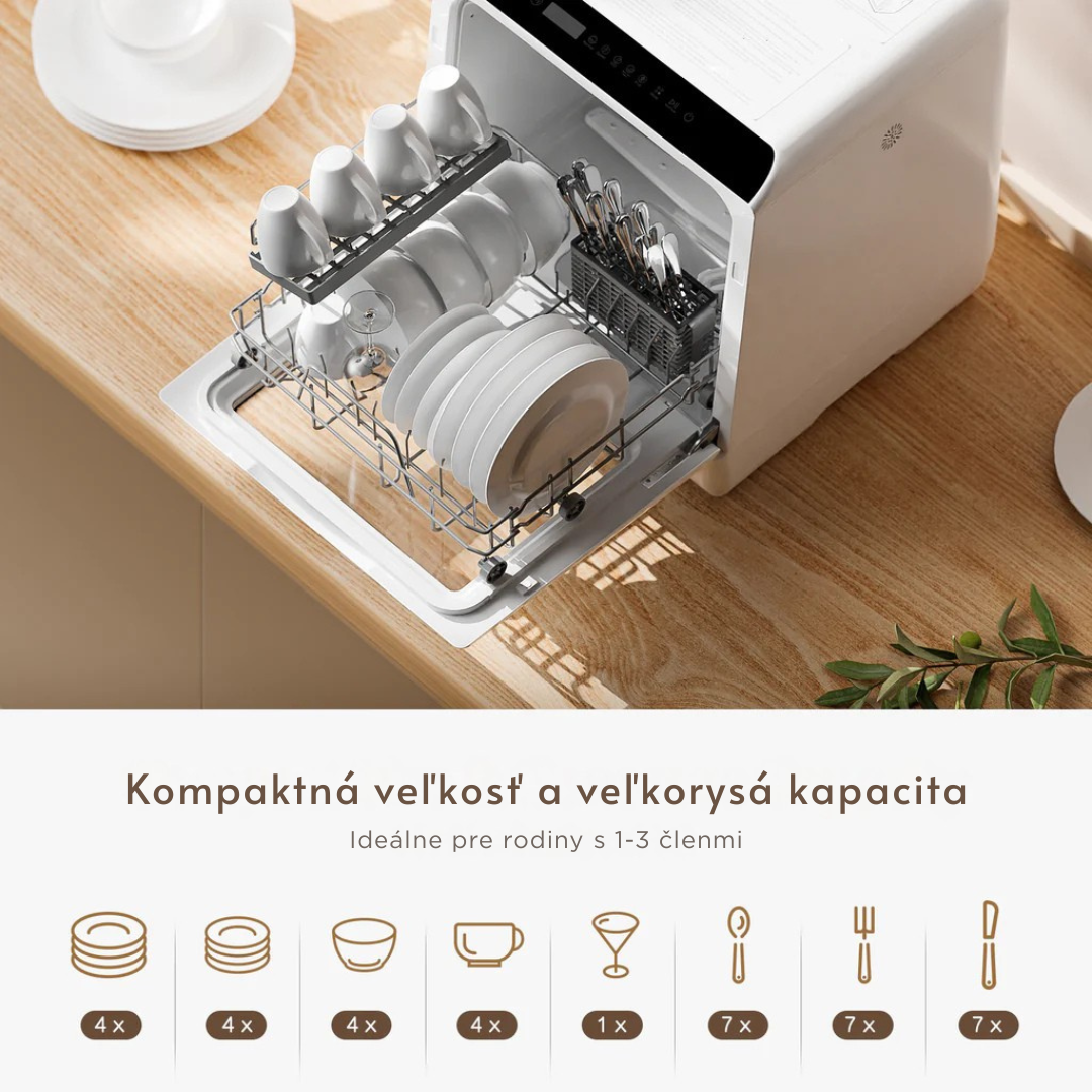 Kompaktná stolná umývačka riadu Clamxpress